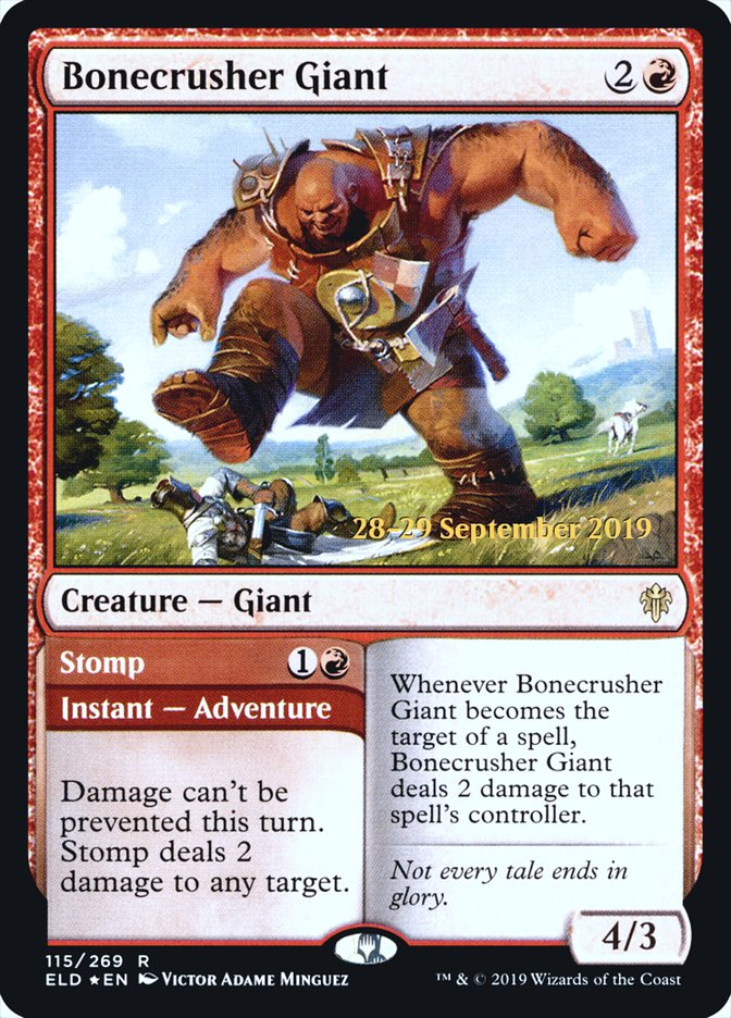 Bonecrusher Giant // Stomp  [Throne of Eldraine Prerelease Promos] | GnG Games