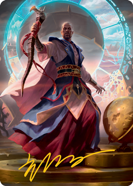 Teferi, Who Slows the Sunset Art Card (Gold-Stamped Signature) [Innistrad: Midnight Hunt Art Series] | GnG Games