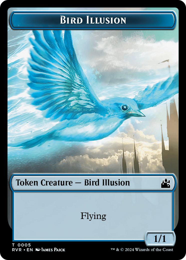 Goblin (0008) // Bird Illusion Double-Sided Token [Ravnica Remastered Tokens] | GnG Games