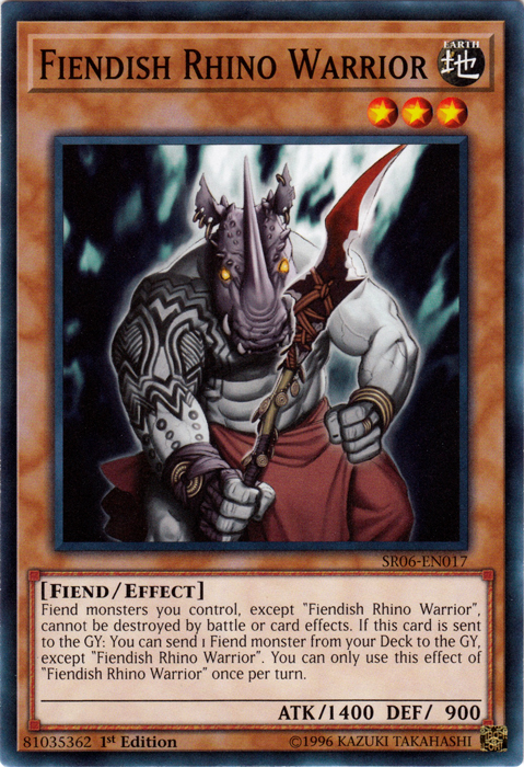 Fiendish Rhino Warrior [SR06-EN017] Common | GnG Games