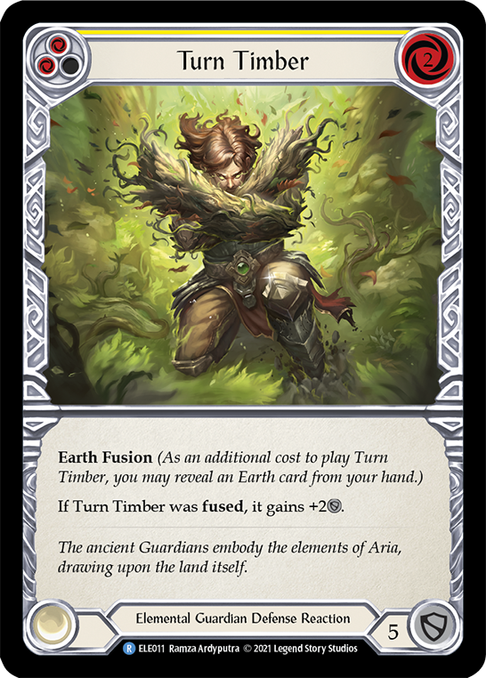 Turn Timber (Yellow) [ELE011] (Tales of Aria)  1st Edition Rainbow Foil | GnG Games