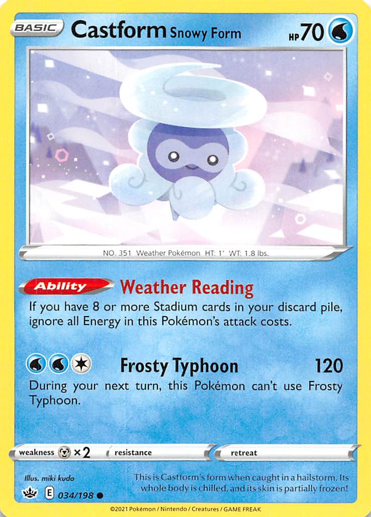 Castform Snowy Form (034/198) [Sword & Shield: Chilling Reign] | GnG Games