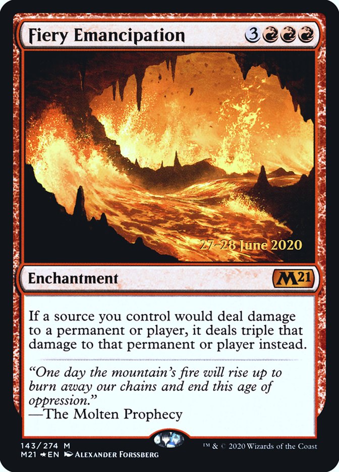 Fiery Emancipation  [Core Set 2021 Prerelease Promos] | GnG Games
