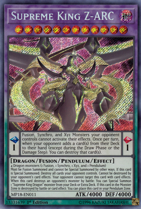 Supreme King Z-ARC [MP18-EN011] Secret Rare | GnG Games