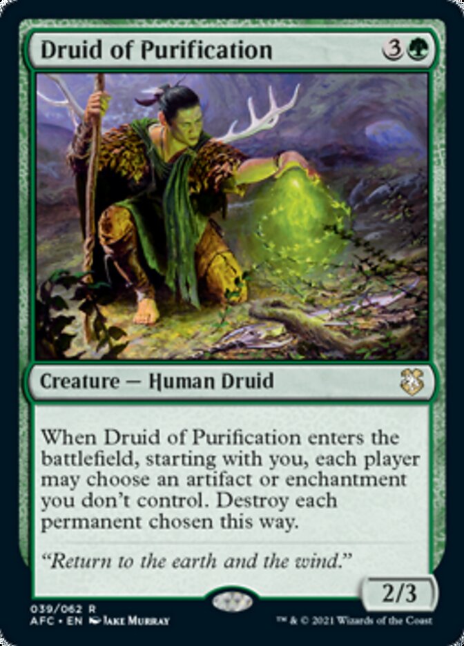Druid of Purification [Dungeons & Dragons: Adventures in the Forgotten Realms Commander] | GnG Games
