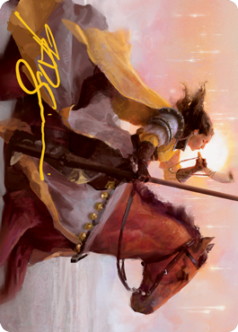 Sunrise Cavalier Art Card (Gold-Stamped Signature) [Innistrad: Midnight Hunt Art Series] | GnG Games