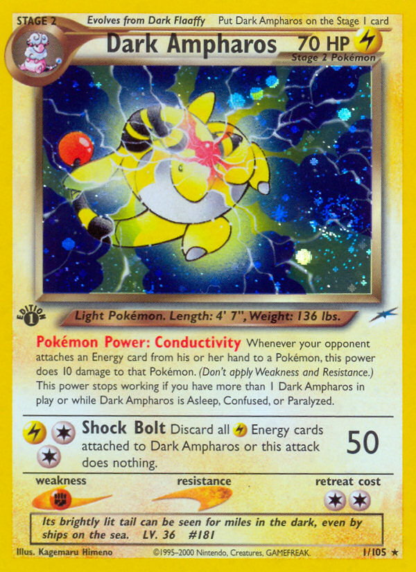 Dark Ampharos (1/105) [Neo Destiny 1st Edition] | GnG Games