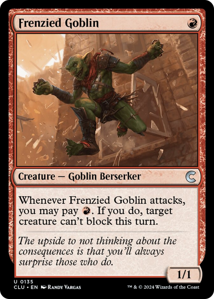 Frenzied Goblin [Ravnica: Clue Edition] | GnG Games