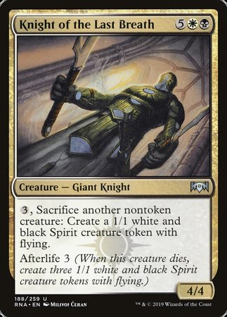 Knight of the Last Breath [Ravnica Allegiance] | GnG Games