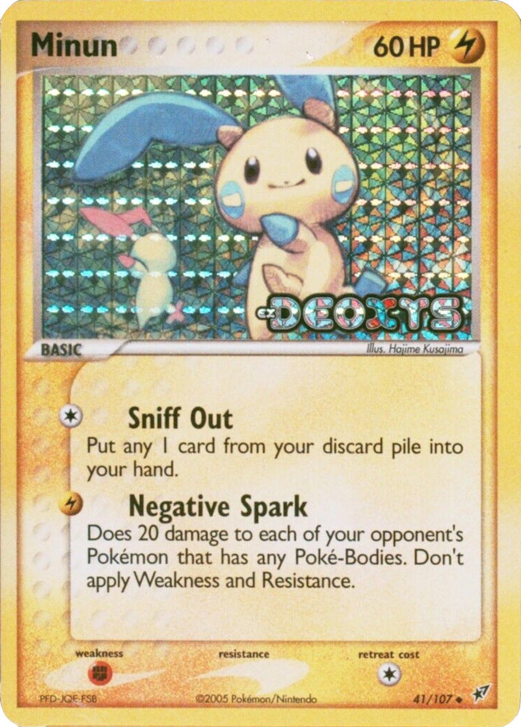 Minun (41/107) (Stamped) [EX: Deoxys] | GnG Games