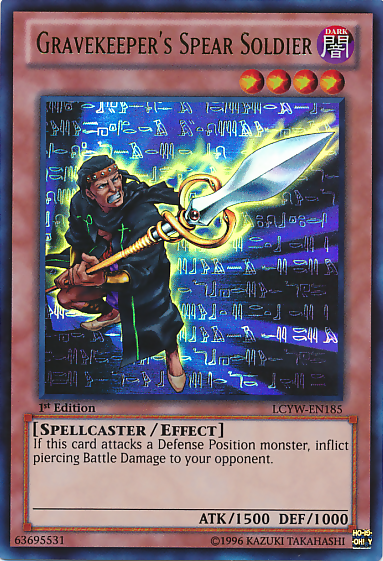 Gravekeeper's Spear Soldier [LCYW-EN185] Ultra Rare | GnG Games