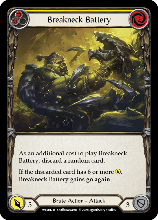 Breakneck Battery (Yellow) [WTR012-R] Alpha Print Rainbow Foil | GnG Games