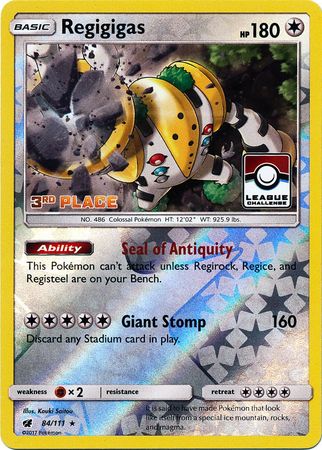 Regigigas (84/111) (League Promo 3rd Place) [Sun & Moon: Crimson Invasion] | GnG Games