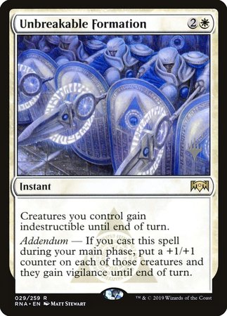 Unbreakable Formation [Ravnica Allegiance Promos] | GnG Games