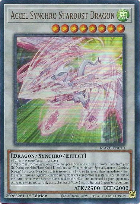 Accel Synchro Stardust Dragon [MAZE-EN019] Ultra Rare | GnG Games