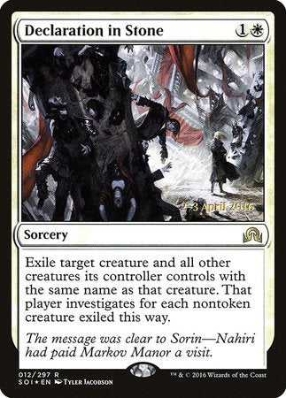 Declaration in Stone [Shadows over Innistrad Promos] | GnG Games