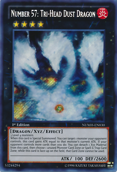 Number 57: Tri-Head Dust Dragon [NUMH-EN030] Secret Rare | GnG Games