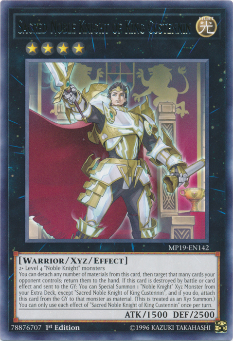 Sacred Noble Knight of King Custennin [MP19-EN142] Rare | GnG Games