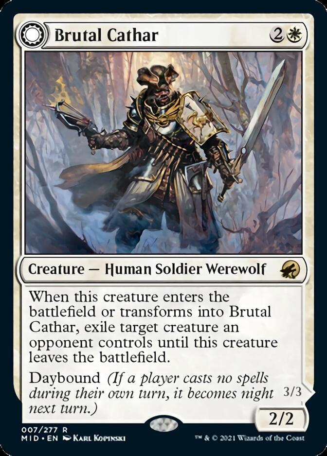 Brutal Cathar // Moonrage Brute [Innistrad: Midnight Hunt] | GnG Games