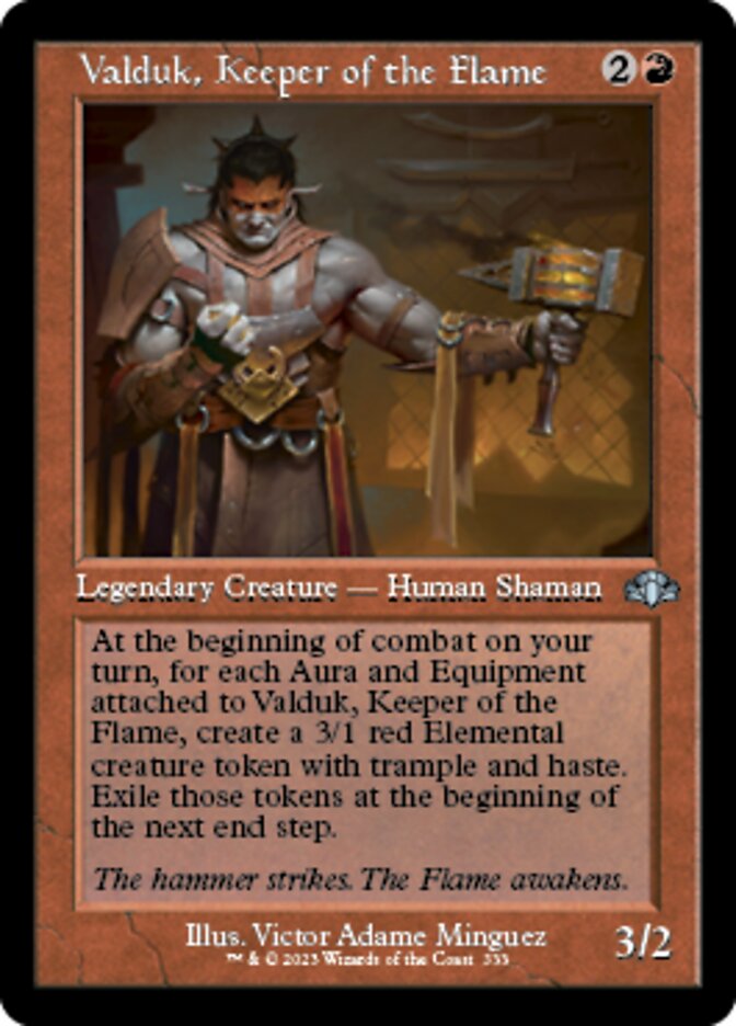 Valduk, Keeper of the Flame (Retro) [Dominaria Remastered] | GnG Games