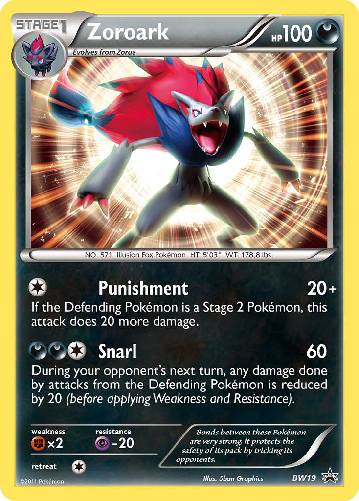 Zoroark (BW19) [Black & White: Black Star Promos] | GnG Games