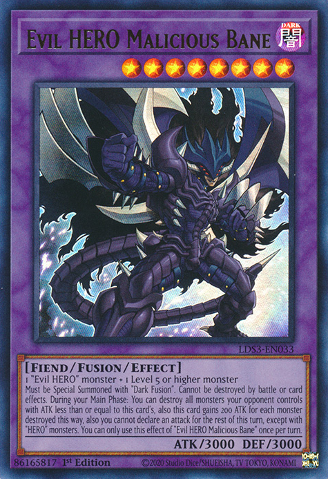 Evil HERO Malicious Bane [LDS3-EN033] Ultra Rare | GnG Games