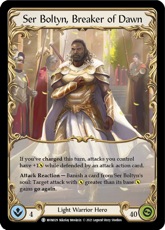 Ser Boltyn, Breaker of Dawn // Boltyn [MON029 // MON030] 1st Edition Normal | GnG Games