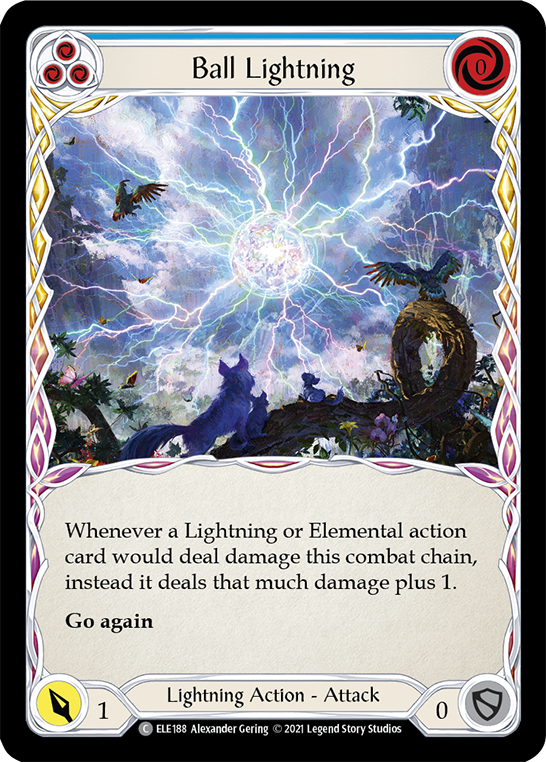 Ball Lightning (Blue) [ELE188] (Tales of Aria)  1st Edition Rainbow Foil | GnG Games