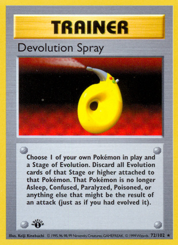 Devolution Spray (72/102) (Shadowless) [Base Set 1st Edition] | GnG Games