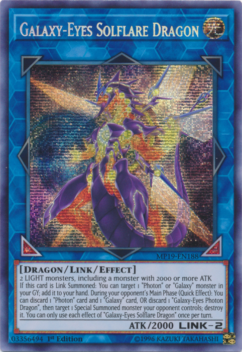 Galaxy-Eyes Solflare Dragon [MP19-EN188] Prismatic Secret Rare | GnG Games