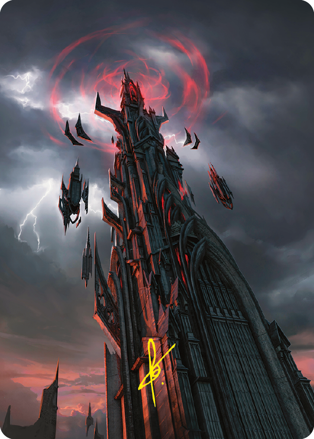 Barad-dur Art Card (Gold-Stamped Signature) [The Lord of the Rings: Tales of Middle-earth Art Series] | GnG Games