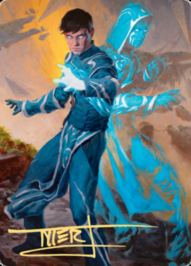 Jace, Mirror Mage 1 Art Card (Gold-Stamped Signature) [Zendikar Rising Art Series] | GnG Games