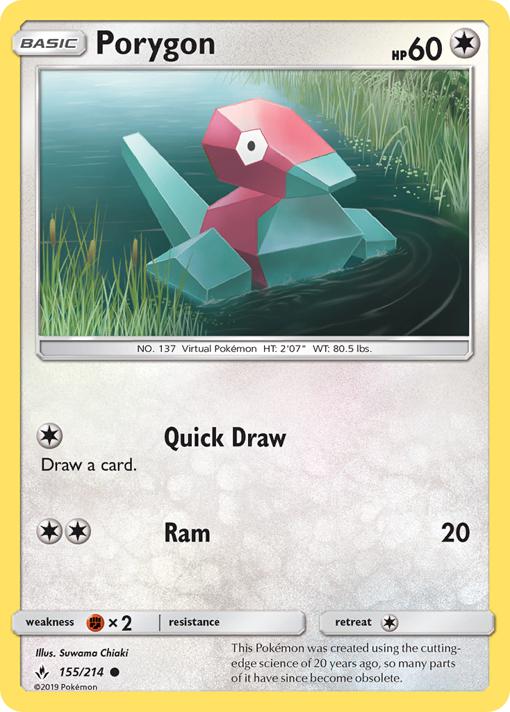 Porygon (155/214) [Sun & Moon: Unbroken Bonds] | GnG Games