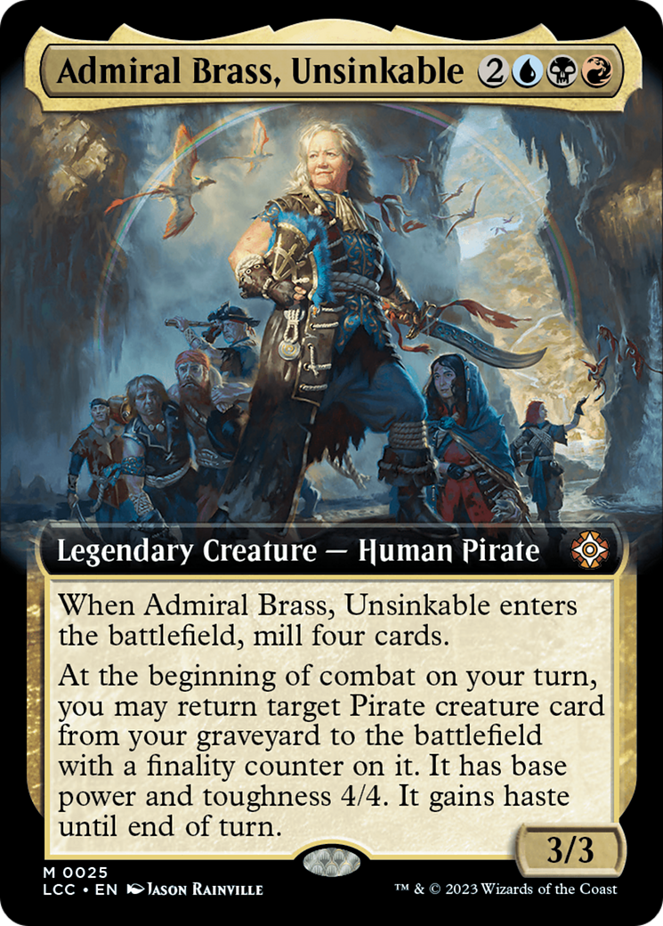 Admiral Brass, Unsinkable (Extended Art) [The Lost Caverns of Ixalan Commander] | GnG Games