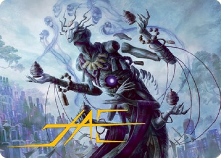 Myojin of Grim Betrayal Art Card (Gold-Stamped Signature) [Kamigawa: Neon Dynasty Art Series] | GnG Games