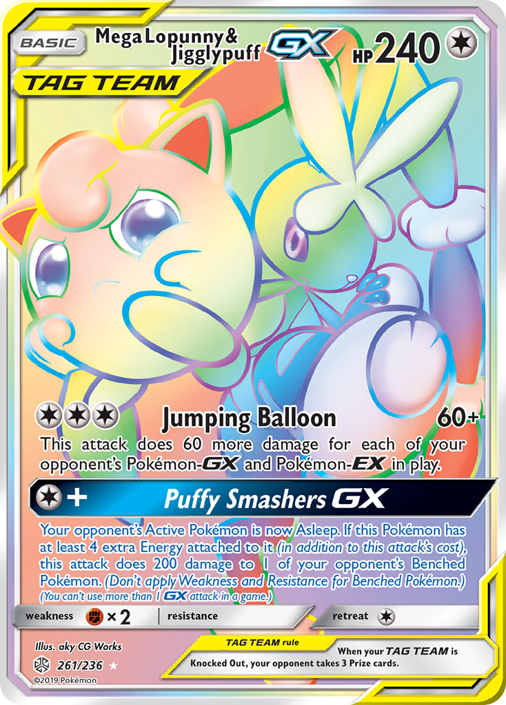 Mega Lopunny & Jigglypuff GX (261/236) [Sun & Moon: Cosmic Eclipse] | GnG Games