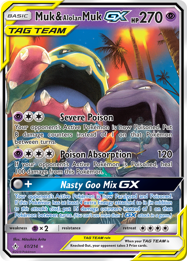 Muk & Alolan Muk GX (61/214) [Sun & Moon: Unbroken Bonds] | GnG Games