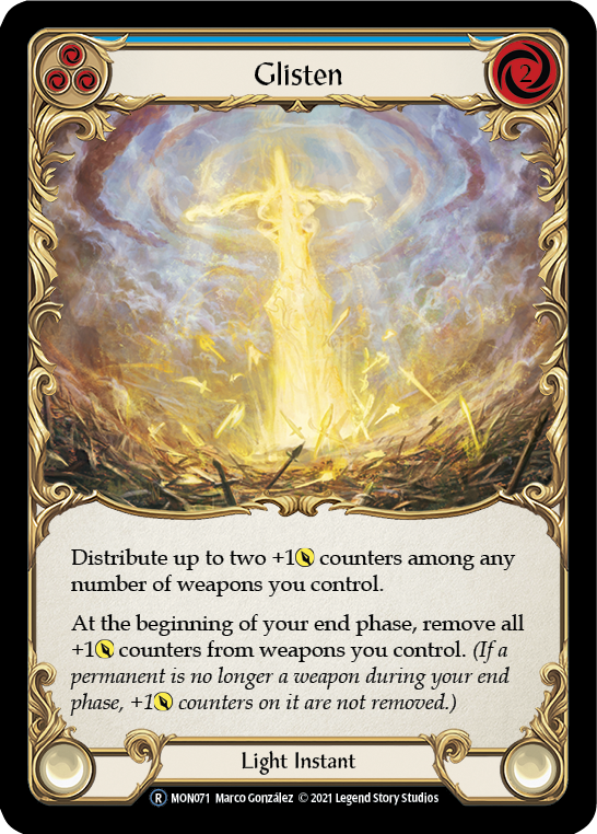 Glisten (Blue) (Rainbow Foil) [U-MON071-RF] Unlimited Edition Rainbow Foil | GnG Games