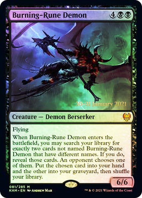Burning-Rune Demon  [Kaldheim Prerelease Promos] | GnG Games