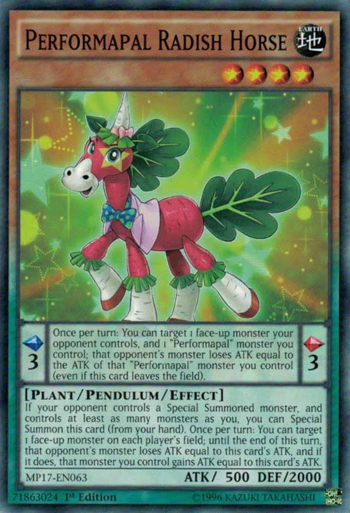 Performapal Radish Horse [MP17-EN063] Common | GnG Games