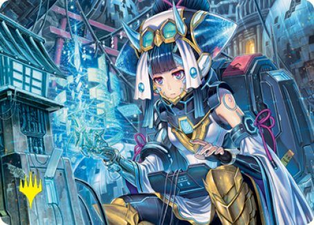Covert Technician Art Card (Gold-Stamped Signature) [Kamigawa: Neon Dynasty Art Series] | GnG Games