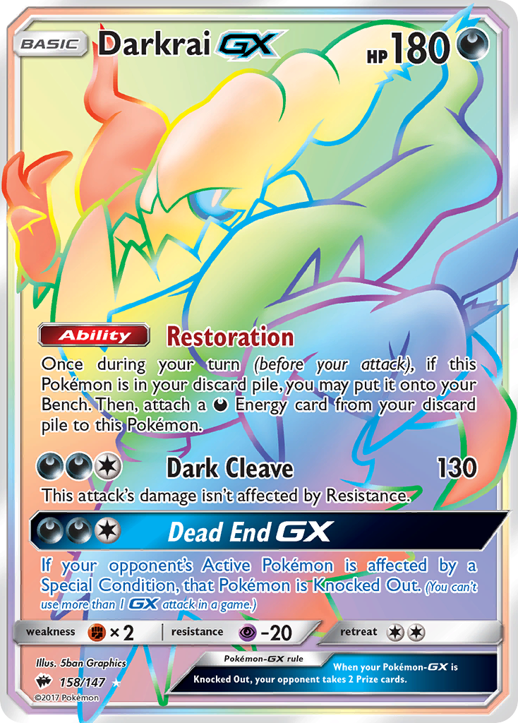 Darkrai GX (158/147) [Sun & Moon: Burning Shadows] | GnG Games