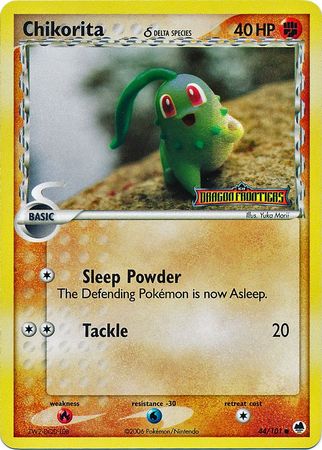 Chikorita (44/101) (Delta Species) (Stamped) [EX: Dragon Frontiers] | GnG Games