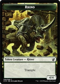 Rhino // Egg Double-sided Token [Commander 2019 Tokens] | GnG Games