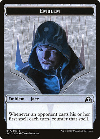 Emblem - Jace, Unraveler of Secrets [Shadows over Innistrad Tokens] | GnG Games