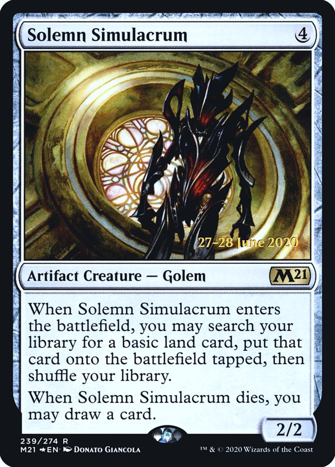 Solemn Simulacrum  [Core Set 2021 Prerelease Promos] | GnG Games