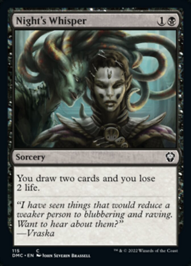 Night's Whisper [Dominaria United Commander] | GnG Games