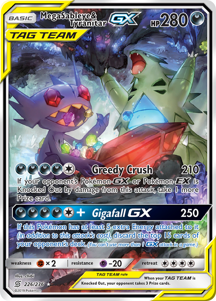 Mega Sableye & Tyranitar GX (226/236) [Sun & Moon: Unified Minds] | GnG Games