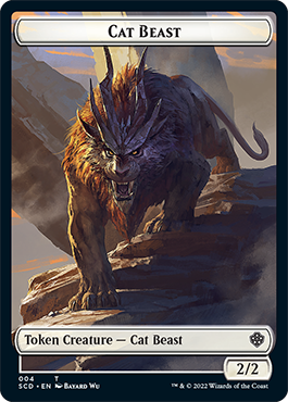 Elf Warrior // Cat Beast Double-Sided Token [Starter Commander Decks] | GnG Games