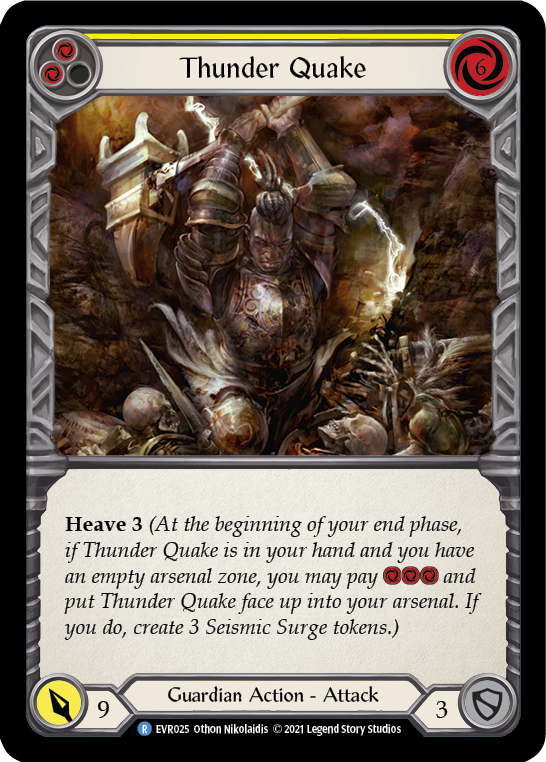 Thunder Quake (Yellow) [EVR025] (Everfest)  1st Edition Rainbow Foil | GnG Games